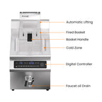 Benchstar IF3500S-AL - 8L Single Tank Induction Fryer with Auto Basket Lift - image 3
