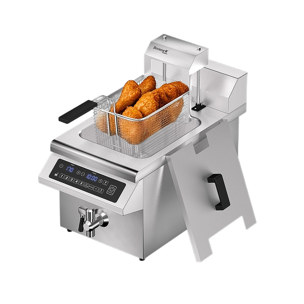 Benchstar IF3500S-AL - 8L Single Tank Induction Fryer with Auto Basket Lift - image 4