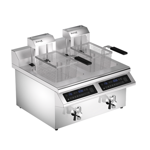 Benchstar IF7000D-AL - 2 x 8L Double Tank Induction Fryer with Auto Basket Lift
