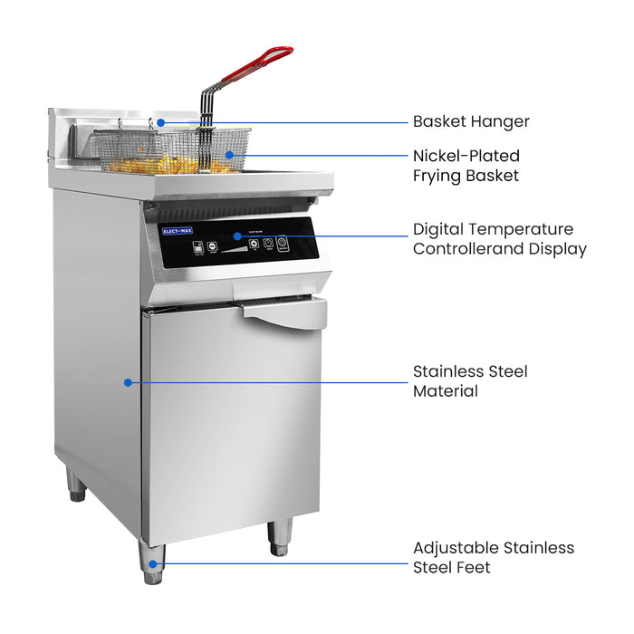 Electmax IFS7-30L - 700 Series 30L Induction Fryer with Splashback - image 3