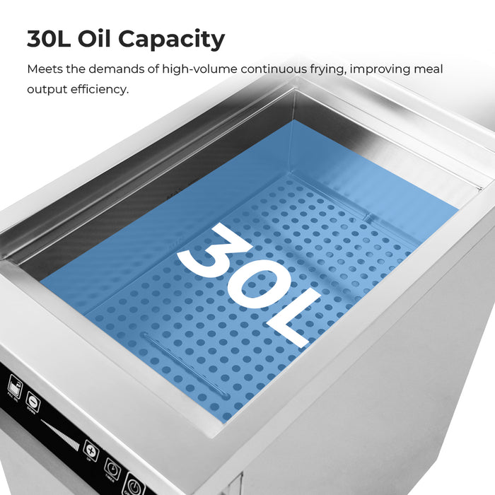 Electmax IFS7-30L - 700 Series 30L Induction Fryer with Splashback - image 4