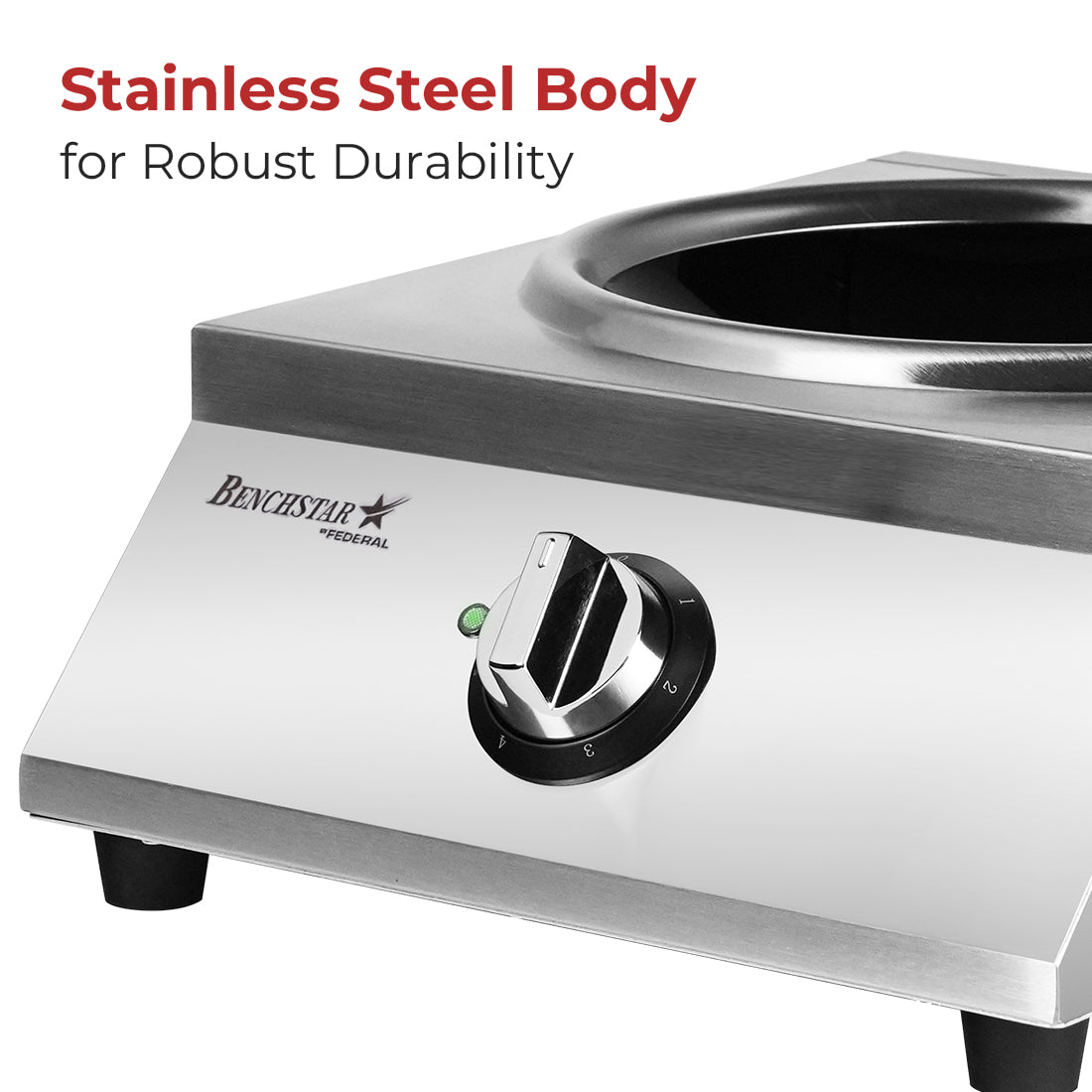 Benchstar IW500 - Ceramic Induction Wok, 5kW 3 Phase - image 5