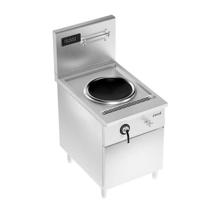 IWOK-1 - Induction Single Wok, 15kW, Freestanding
