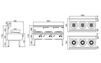 Jasper JA-3DB - Triple Wok Burner Range