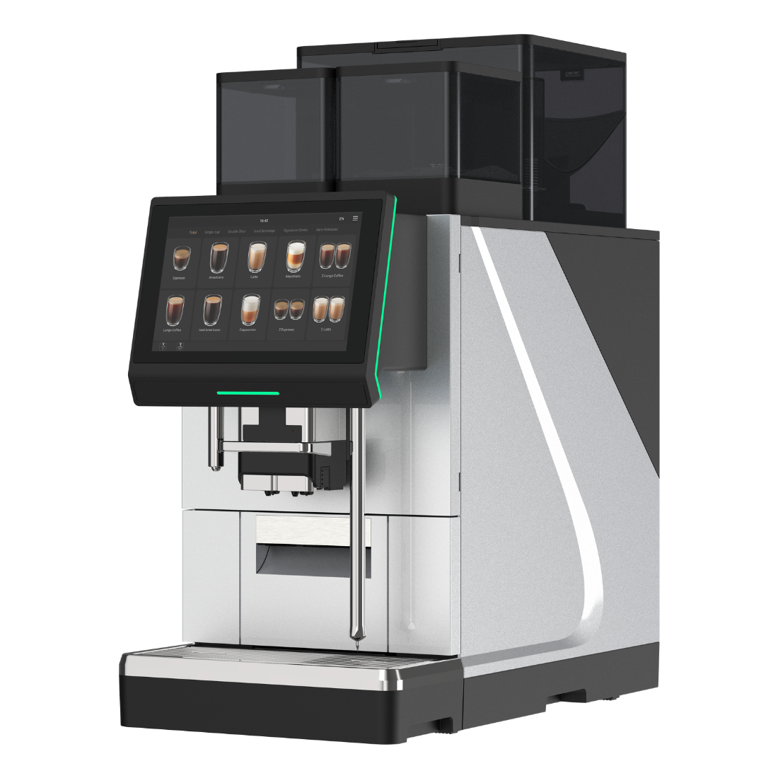 TéVera JAC-38A - Premium Fully Automatic Coffee Machine, Dual Grinders, 15A