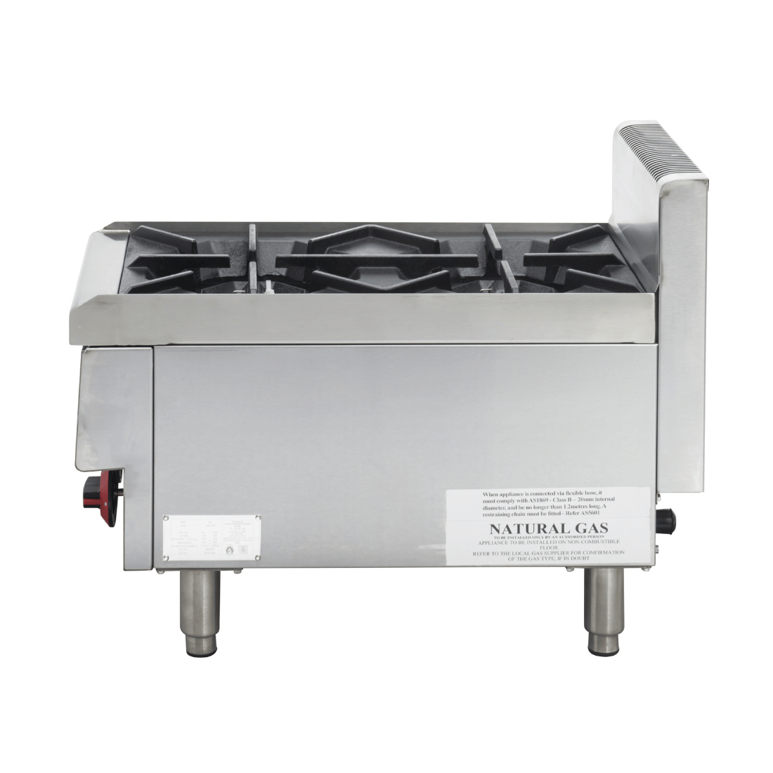 Gasmax JUS-TR-2B - Benchtop 2 Burner Gas Cooktop with Splashback - image 3