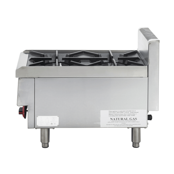 Gasmax JUS-TR-2B - Benchtop 2 Burner Gas Cooktop with Splashback - image 3