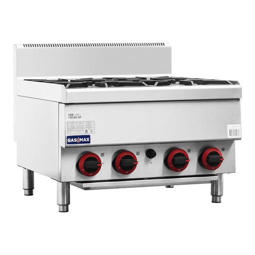 Gasmax JUS-TR-4B - Benchtop 4 Burner Gas Cooktop with Splashback