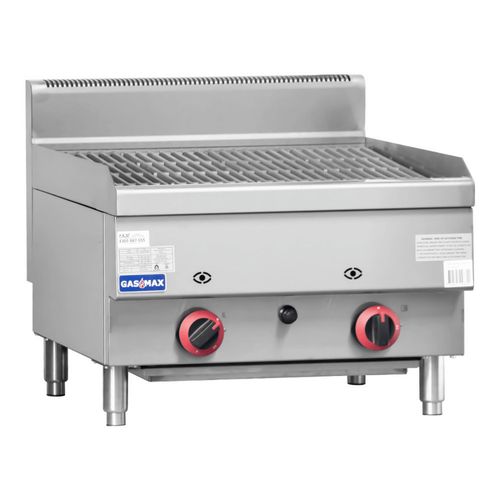 Gasmax JUS-TRH60E - Benchtop 600mm Gas Lava Rock Char Grill 2 Burner - image 2