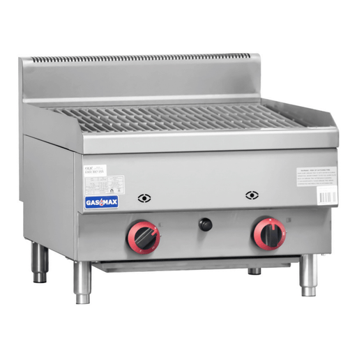 Gasmax JUS-TRH60E - Benchtop 600mm Gas Lava Rock Char Grill 2 Burner - image 2