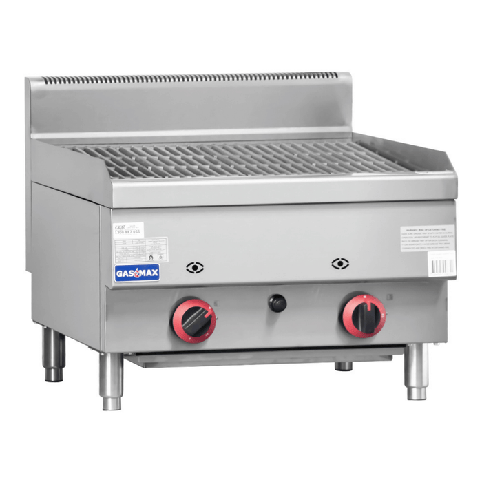 Gasmax JUS-TRH60E - Benchtop 600mm Gas Lava Rock Char Grill 2 Burner - image 2