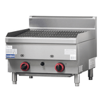 Gasmax JUS-TRH60E - Benchtop 600mm Gas Lava Rock Char Grill 2 Burner - image 3