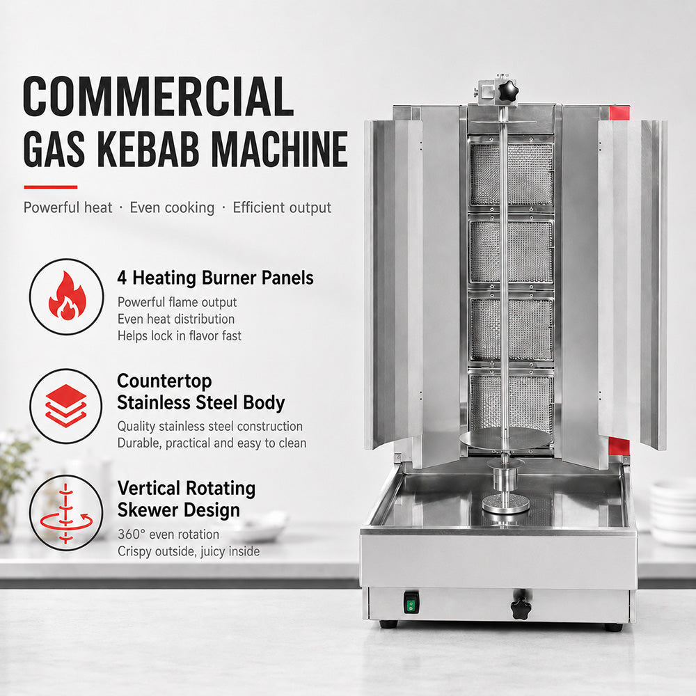 Gasmax KB-4 - 4 Burner Gas Kebab Machine 45kg - image 4