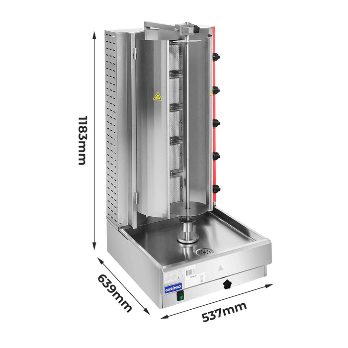 Gasmax KB-5 - 5 Burner Gas Kebab Machine 56kg - image 2
