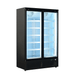 FED Thermaster LG-1000BGBMF - Double Glass Door Supermarket Display Freezer Black 1043L - image 3