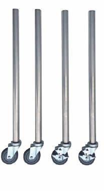 Simco SSLC4 - Stainless Steel Bench Leg with Castor (Each)
