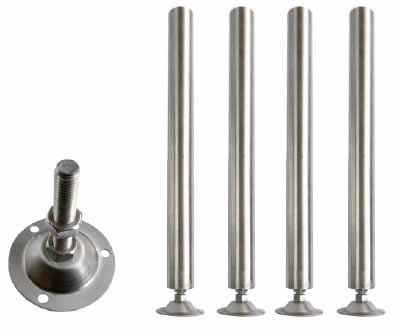 Simco FL01 - Stainless Steel Bench Leg with Disk Foot (Each)