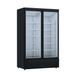 FED Thermaster LG-1000BGBM - Double Glass Door Supermarket Display Fridge Black 1117L - image 2