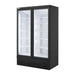 FED Thermaster LG-1000BGBM - Double Glass Door Supermarket Display Fridge Black 1117L