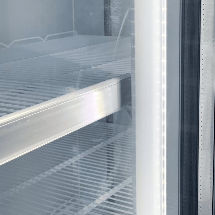 FED Thermaster LG-1000BGBM - Double Glass Door Supermarket Display Fridge Black 1117L - image 6