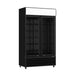 FED Thermaster LG-1200BP - Large Double Glass Door Upright Drink Fridge Black 1075L