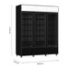 FED Thermaster LG-1203BP - Triple Glass Door Upright Drink Fridge Black 1200L - image 2