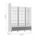 FED Thermaster LG-1203P - Triple Glass Door Upright Drink Fridge White 1200L - image 2