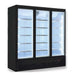 FED Thermaster LG-1500BGBM - Triple Glass Door Supermarket Display Fridge Black 1718L - image 2
