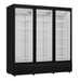 FED Thermaster LG-1500BGBM - Triple Glass Door Supermarket Display Fridge Black 1718L