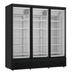 FED Thermaster LG-1500BGBMF - Triple Glass Door Supermarket Display Freezer Black 1618L - image 2