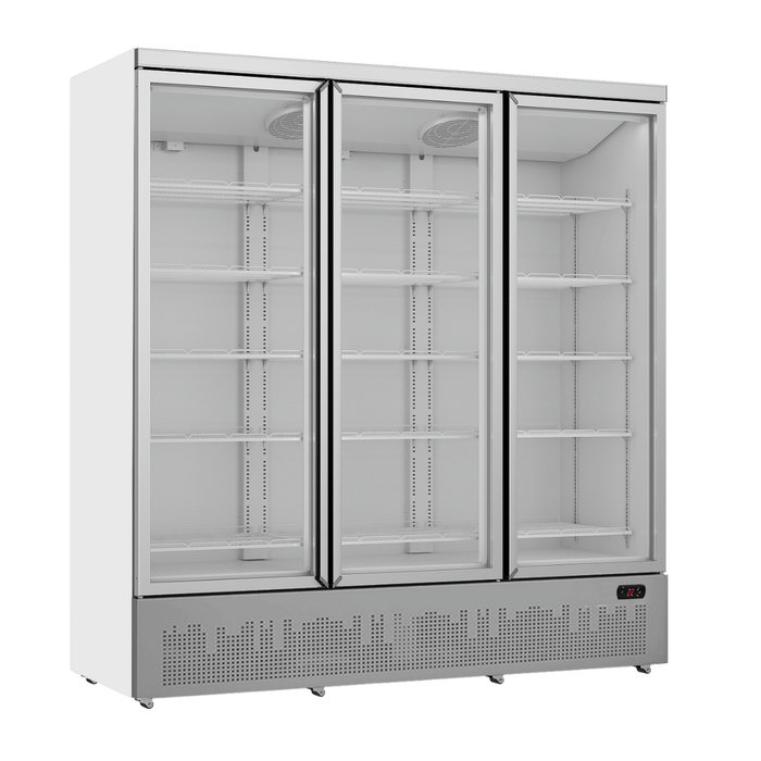 FED Thermaster LG-1500GBM - Triple Glass Door Supermarket Display Fridge 1718L - image 2