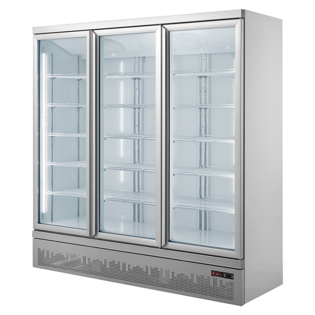 FED Thermaster LG-1500GBM - Triple Glass Door Supermarket Display Fridge 1718L