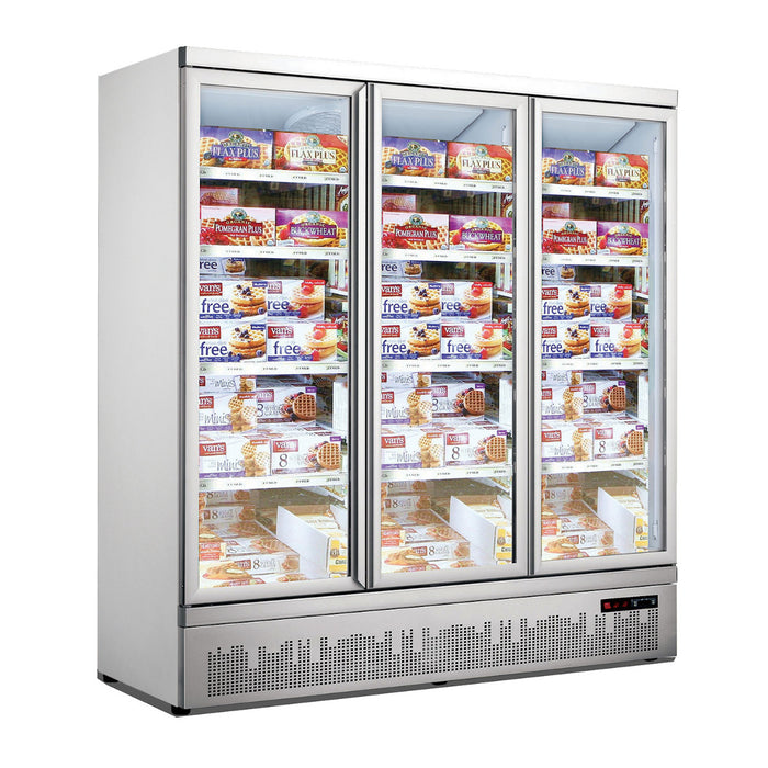 FED Thermaster LG-1500GBMF - Triple Glass Door Supermarket Display Freezer 1618L
