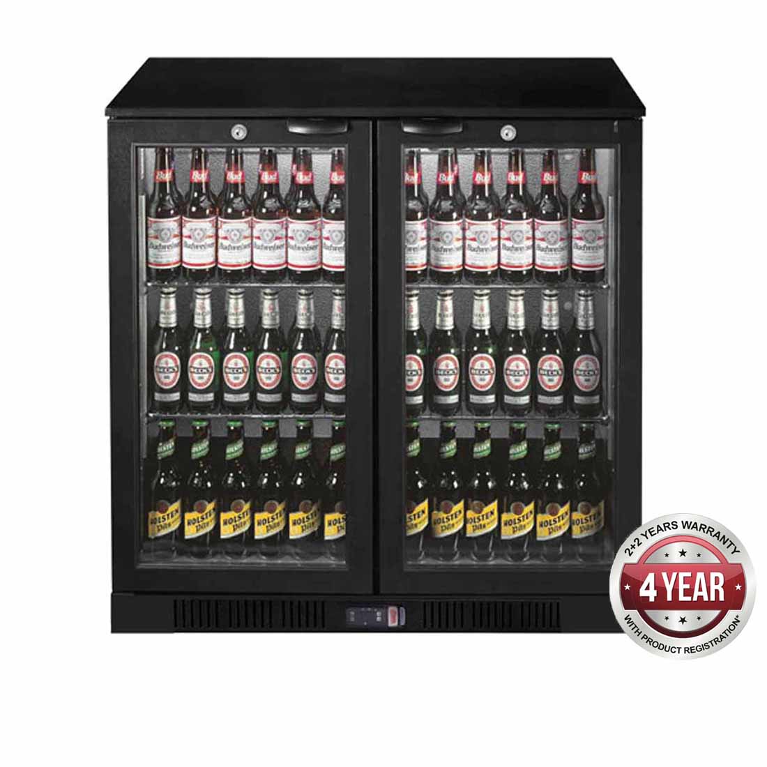 FED Thermaster LG-208HC - Under Bench Two Door Bar Cooler