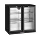 FED Thermaster LG-208TD - Double Heated Glass Door Bar Fridge Black 188L