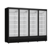 FED Thermaster LG-2200BGBM - Four Glass Door Supermarket Display Fridge Black 2319L