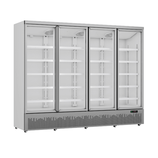 FED Thermaster LG-2200GBM - Four Glass Door Supermarket Display Fridge 2319L