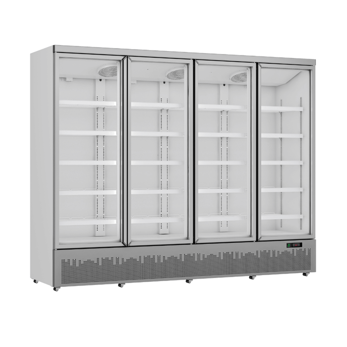 FED Thermaster LG-2200GBM - Four Glass Door Supermarket Display Fridge 2319L