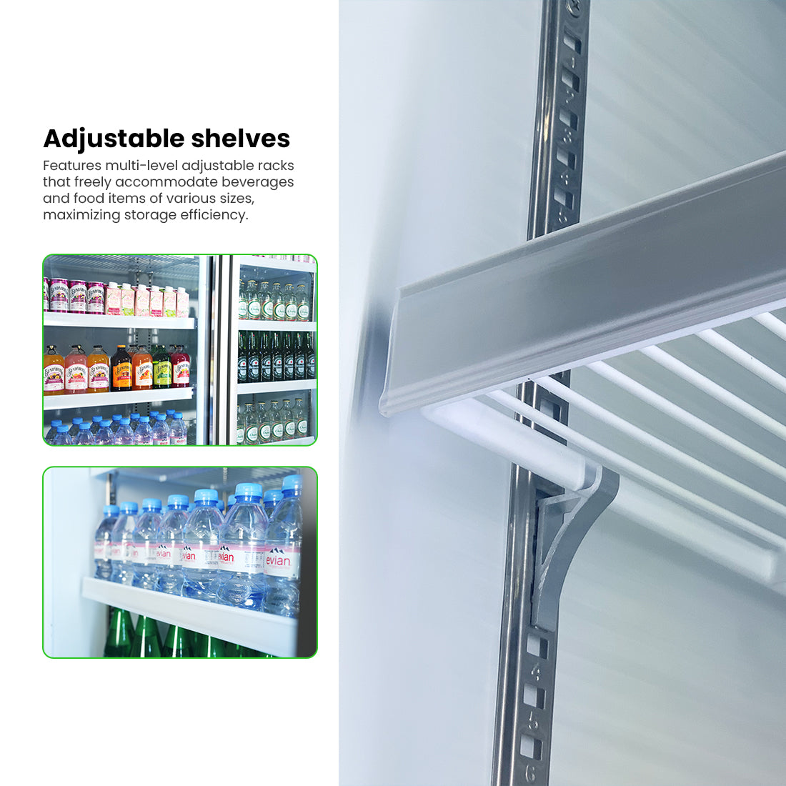 FED Thermaster LG-1000GBM - Double Glass Door Supermarket Display Fridge 1117L - image 5