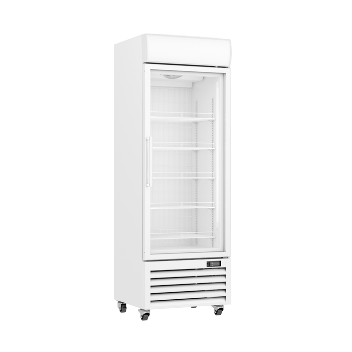 FED Thermaster LG-400PF - Single Glass Door Upright Display Freezer White 400L