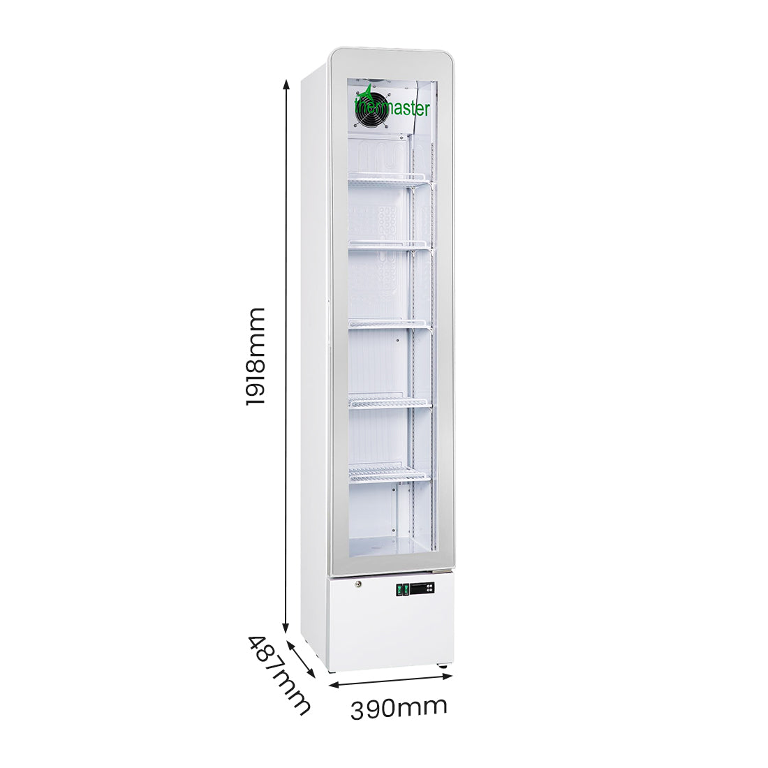 FED Thermaster LG166FA - SlimFit Glass Door Upright Drink Fridge 166L - image 2