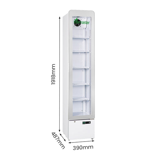 FED Thermaster LG166FA - SlimFit Glass Door Upright Drink Fridge 166L - image 2