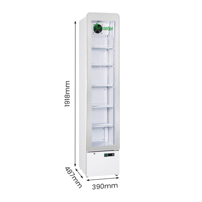 FED Thermaster LG166FA - SlimFit Glass Door Upright Drink Fridge 166L - image 2
