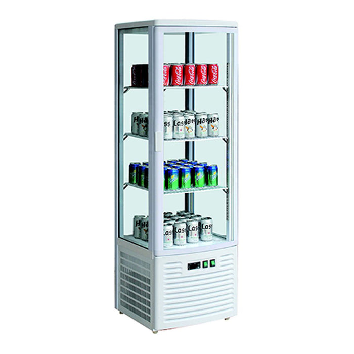 FED Thermaster LSC235 - Four-Sided Glass Upright Display Fridge Ivory 220L