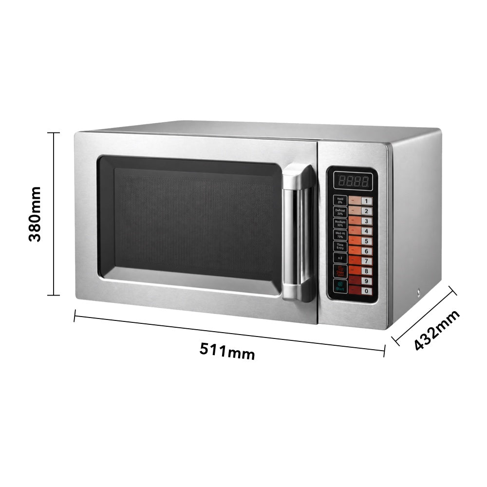 Benchstar MD-1000L - 25L Stainless Steel Commercial Microwave, 1000W - image 2