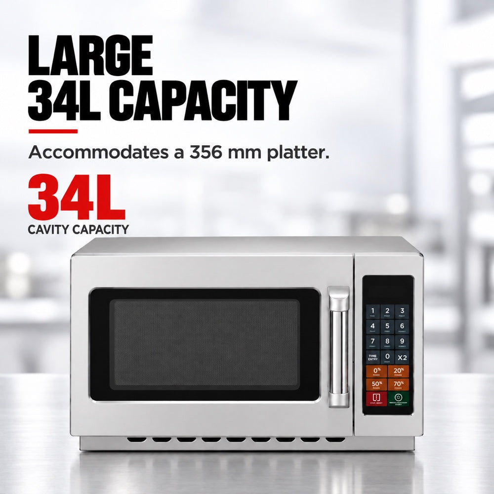 Benchstar MD-1400 - 34L Stainless Steel Commercial Microwave, 1400W - image 6