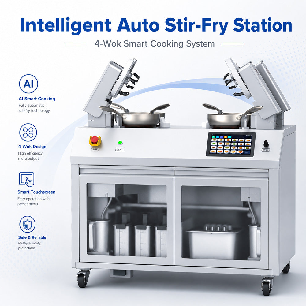 RoboChef MSS400PRO - 4-Wok Cooking Robot, 4 x 0.6kg Stir-Fry Station - image 4