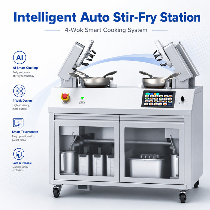 RoboChef MSS400PRO - 4-Wok Cooking Robot, 4 x 0.6kg Stir-Fry Station - image 4