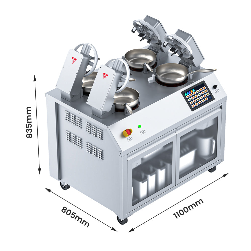 RoboChef MSS400PRO - 4-Wok Cooking Robot, 4 x 0.6kg Stir-Fry Station - image 2