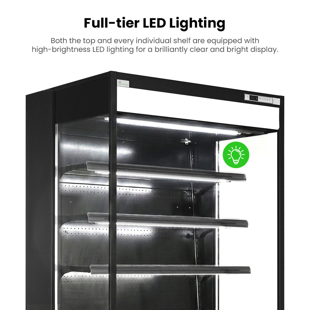 FED Thermaster OC-915B - Open Multideck Drink Display Fridge Black 975mm 405L - image 6